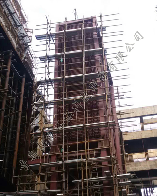 馬鞍山低溫省煤器安裝現場