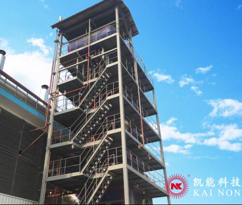 凱能立式余熱鍋爐項目現場